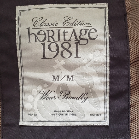 Heritage 1981 Bomber Jacket Size M Navy Blue Full Zip Hooded Zipper Pockets - Picture 3 of 7